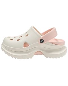 Клоги женские бело-розовые, цвет White Pink Cat power