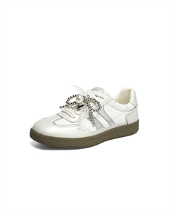 Низкие немецкие армейские кеды женские бежевые, цвет Beige Red dragonfly