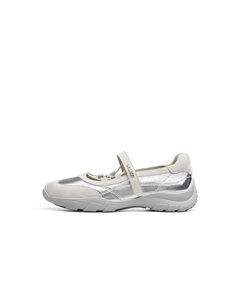 Мэри Джейн туфли женские бежевые с серебристым, цвет Beige/Silver Red dragonfly