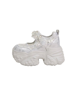 Серебряные женские туфли Мэри Джейн на платформе 9 см, цвет Silver Milan love song