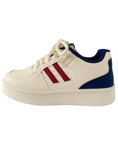 Женские низкие скейтерские кеды бежево-красно-синие, цвет Beige Red Blue Jimixiong