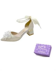 Женские туфли на платформе с массивным каблуком - шампань 5 см, цвет Champagne 5cm Alxnan