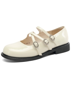 Женские туфли Мэри Джейн на массивном каблуке экрю, цвет Ecru Josiny