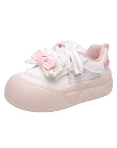 Женские лоу-топ скейтборд кроссовки розовые, цвет Pink Jimixiong