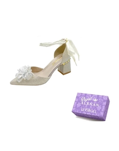 Женские туфли на платформе с массивным каблуком - шампань 7 см, цвет Champagne 7cm Alxnan