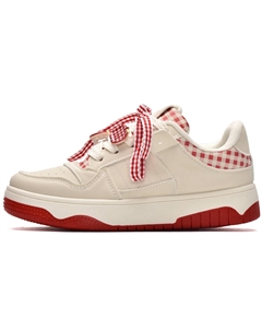 Женские скейтерские кроссовки бежево-красные, цвет Beige Red Jimixiong