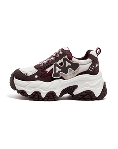 Высокие массивные кроссовки для женщин бежево-коричнево-красные, цвет Beige/Brown/Red Camel