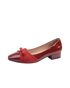 Женские туфли на платформе с массивным каблуком Бордо, цвет Burgundy Aimilian