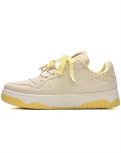 Женские скейтерские кроссовки бежево-желтые, цвет Beige Yellow Jimixiong