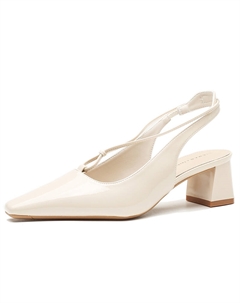 Белые женские туфли на платформе с массивным каблуком, цвет White Goso