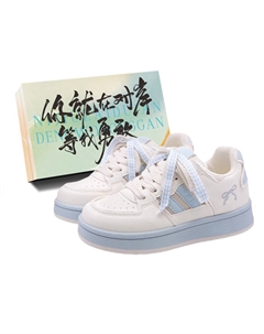 Дышащие женские скейтерские кеды низкие бежево-голубые с коробкой, цвет Beige Blue+Shoe Box Jimixiong