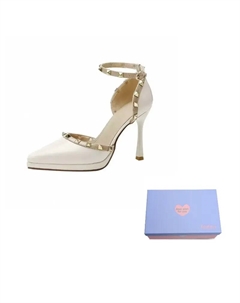 Женские туфли на платформе с массивным каблуком экрю, цвет Ecru Xingdiman