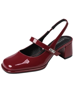 Женские туфли на платформе с массивным каблуком Бордо, цвет Burgundy Tataya