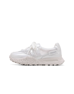 Дышащие женские кэжуал кеды низкие белые, цвет White C°banner