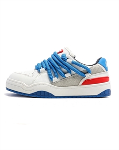 Женские скейтерские кроссовки Q-XGX109 бело-голубые, цвет Q-XGX109 White Blue Qiquduck