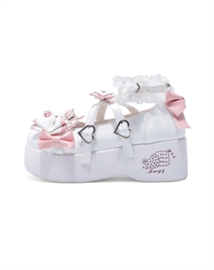 Белые женские туфли Мэри Джейн на платформе, цвет White Yang nianhua