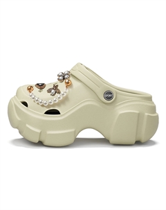 Клоги женские песочные с жемчужным камнем, цвет Sand (Pearl Gemstone) Cat power