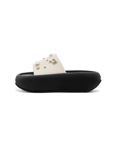 Женские тапочки EVA с шипами бесшумные слайдеры Ecru, цвет Ecru St&sat