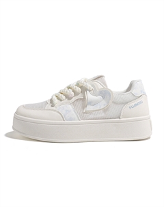 Скользоустойчивые износостойкие дышащие женские лоу-топы для скейтбординга бежево-голубые [сетчатые], цвет Beige Blue[Mesh] Huanqiu