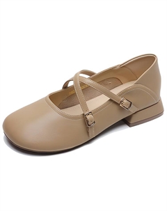 Женские туфли Мэри Джейн на массивном каблуке молочного цвета, цвет Milk Color Weishibangwei