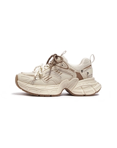 Износостойкие противоскользящие низкие массивные кроссовки женские - абрикос, цвет Apricot Camel