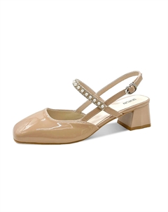 Женские туфли на платформе с массивным каблуком абрикосового цвета, цвет Apricot 7 sevfun