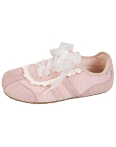 Дышащие женские скейтерские кеды с низким верхом розовые, цвет Pink Jimixiong