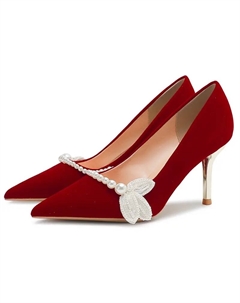 Женские туфли на платформе красные, цвет Red Goso