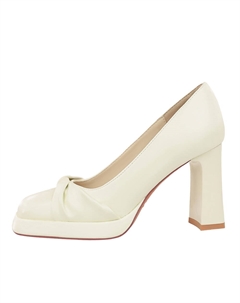 Женские туфли на платформе с массивным каблуком - белые[Высота каблука 9,5 см], цвет White[Heel Height 9.5cm] Qitumaul