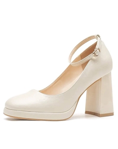 Женские туфли на платформе с массивным каблуком экрю, цвет Ecru Goso