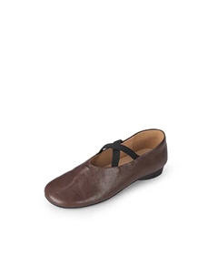 Коричневые женские повседневные туфли с однотонным переплетением и круглым мысом супермягкие винтажные, цвет Brown Echo&yolo