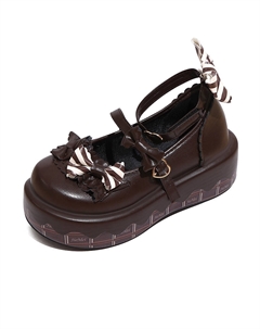 Туфли Мэри Джейн на платформе для женщин тёмно-коричневые, цвет Dark Brown Fawn miri