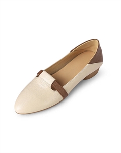 Винтажные высококачественные люксовые брендовые туфли в стиле пэчворк на массивном каблуке без подкладки экрю, цвет Ecru Echo&yolo