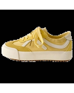 Дышащие женские скейтерские кеды лоу топ лимон, цвет Lemon Jimixiong