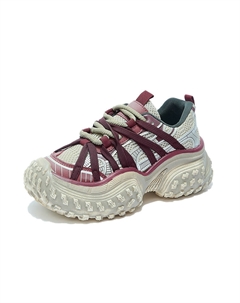 Дышащие легкие нескользящие износостойкие массивные женские кросовки лоу-топ красные, цвет Red Tonybear