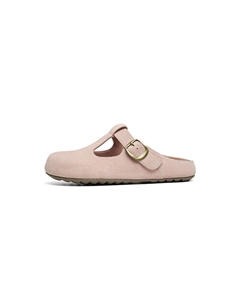 Женские противоскользящие тапочки с закрытым носком и износостойкой резиновой подошвой розовые, цвет Pink Red dragonfly