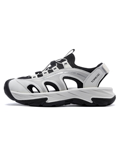 Абразивостойкие легкие дышащие противоударные противоскользящие треккинговые ботинки для женщин Grip River - бежево-черные, цвет Белый с оттенком/черный Toread