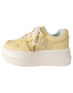 Женские низкие скейтерские кеды желтые, цвет Yellow Jimixiong