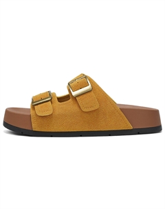 Женские противоскользящие шлепанцы-слипоны желтые, цвет Yellow Oms