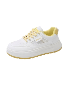 Женские низкие скейтерские кеды желтые, цвет Yellow Tonybear