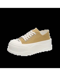 Женские низкие скейтерские кеды желтые, цвет Yellow Jimixiong