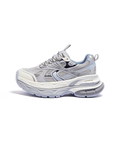 Дышащие утяжеленные кроссовки мид-топ для женщин с эффектом увеличения роста серебристо-серые/синие/белые (сетчатые), цвет Gray/Blue/White (Mesh) Camel