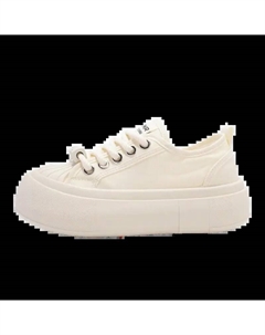 Дышащие женские скейтерские кеды низкие экрю, цвет Ecru Jimixiong