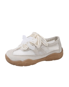 Легкие и дышащие женские низкие кеды бежевые, цвет Beige Tonybear