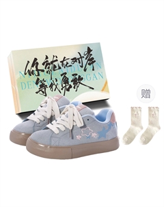 Женские низкие скейтерские кеды Pink Blue с коробкой и носками в подарок, цвет Pink Blue+Box+Gift Socks Jimixiong