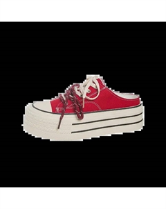 Женские низкие кеды из канвы красные, цвет Red Jimixiong