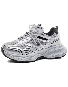 Женские лоу-топ скейтборд кроссовки серебристые, цвет Silver Jimixiong