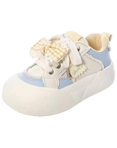 Женские низкие скейтерские кроссовки желто-синие, цвет Yellow Blue Jimixiong