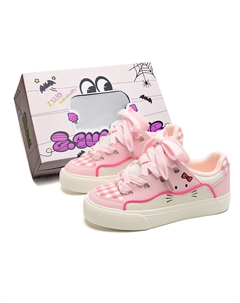 Скользоустойчивые, износостойкие, сбалансированные, легкие низкие скейтерские туфли для женщин - Pink Kitten, цвет Pink Kitten Z.suo