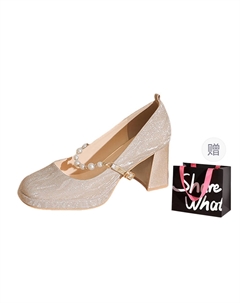 Женские туфли на высоком каблуке серебристые/золотистые шампань - золотистые шампань с подарочной сумкой, цвет Champagne Gold+Shopping Bag Bigtree